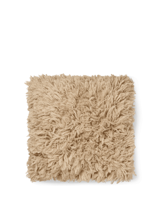 Ferm Living Coussin à poils longs - Meadow High Pile Cushion - Light Sand