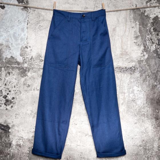 Fleurs de bagne - Pantalon Cargo HBT - bleu