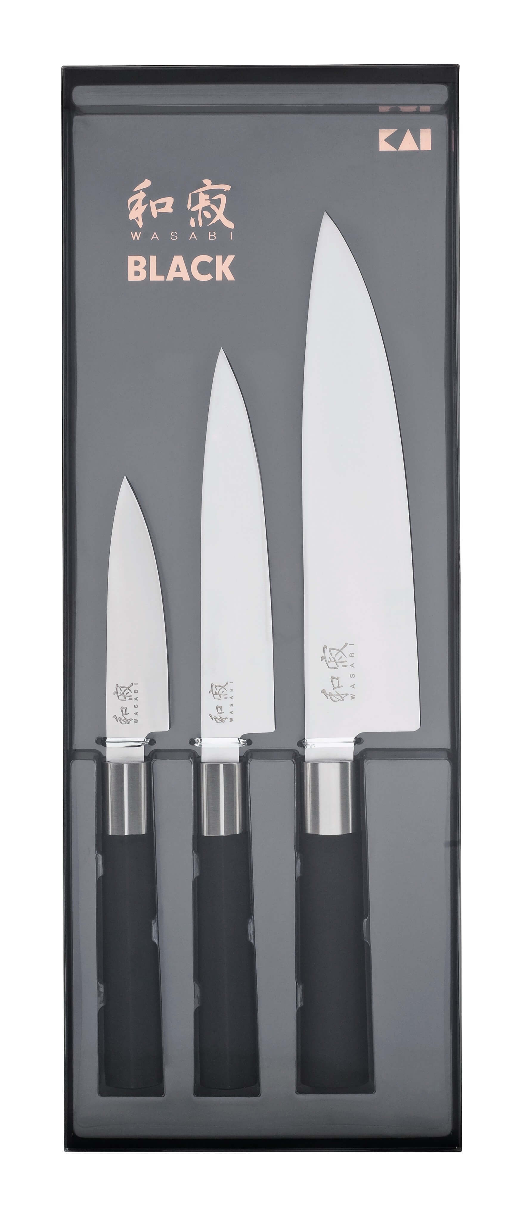 Couteau japonais Kai - Wasabi black set