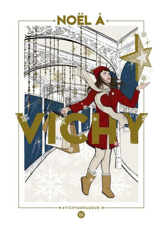 Noël à Vichy 50 x 70 cm