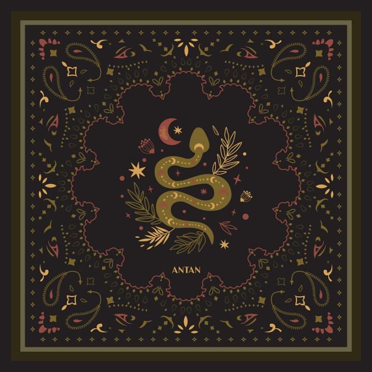 Foulard - Serpent Noir