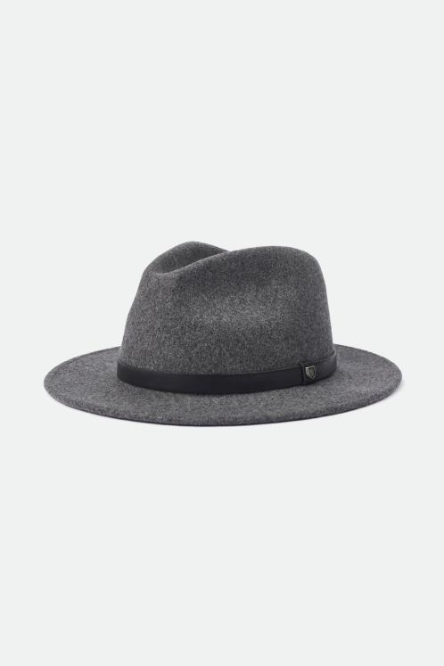 Brixton chapeau - Messer Fedora - Gris chiné