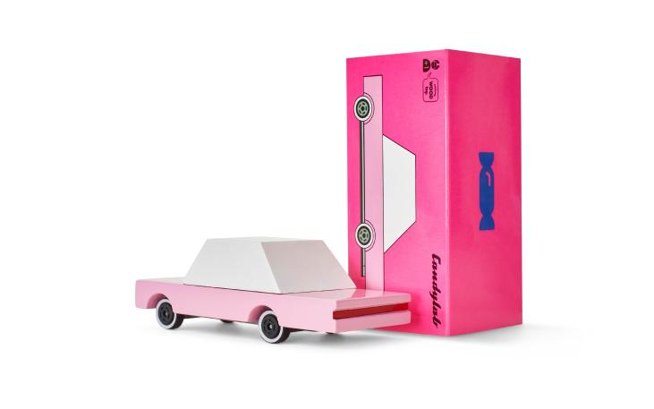 Candylab toys voitutre en bois - Pink Sedan - rose