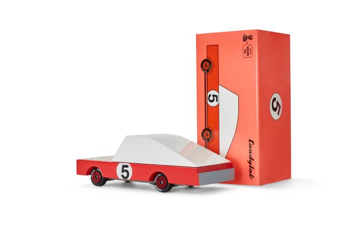 Candylab toys voiture en bois - Red Racer - Rouge