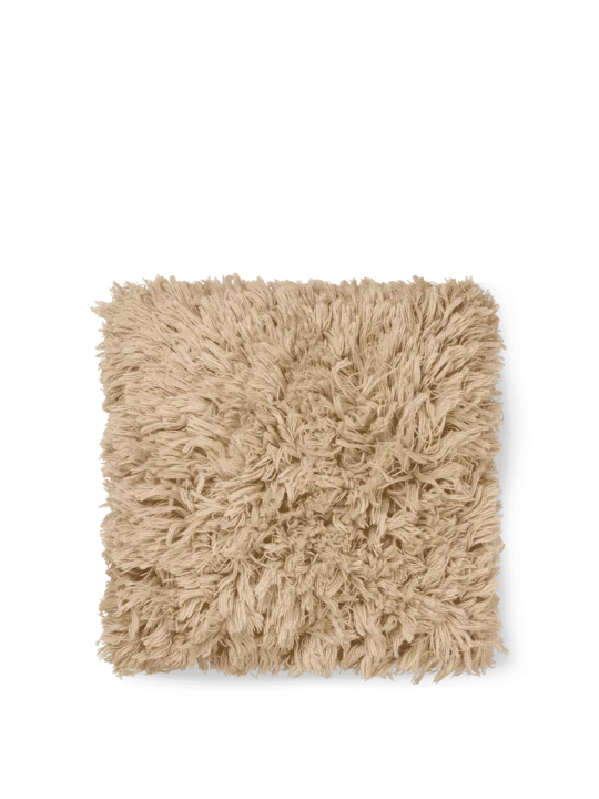 Ferm Living Coussin à poils longs - Meadow High Pile Cushion - Light Sand