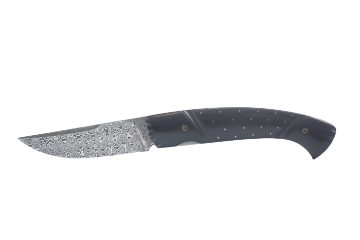 1515 Manu Laplace - Couteau fermant - Inuit - Ebène clouté