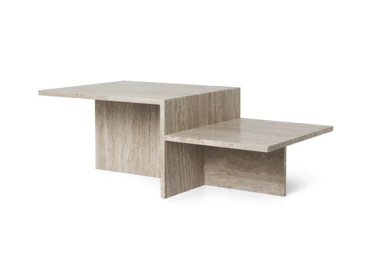 Ferm Living table d'appoint - Distinct coffee table - travertin