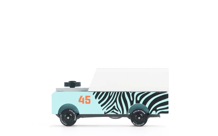 Candylab toys voiture en bois - Mini Zebra Drifter