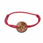 Bracelet cordon - médaillon bois - DWYT - L'Alpin couleur : Rouge