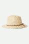 Brixton chapeau paille - Wesley straw packable Fedora - Naturel