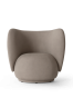 Ferm Living fauteuil - Rico Qualité de tissus et couleurs : Brushed - Gris chaud