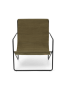 Ferm Living Fauteuil extérieur - Desert Lounge Chair - Black/Olive