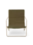 Ferm Living Fauteuil extérieur - Desert Lounge Chair - Cashmere/Olive