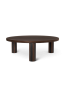 Ferm Living table basse en bois - Post coffee table - Large - Lines
